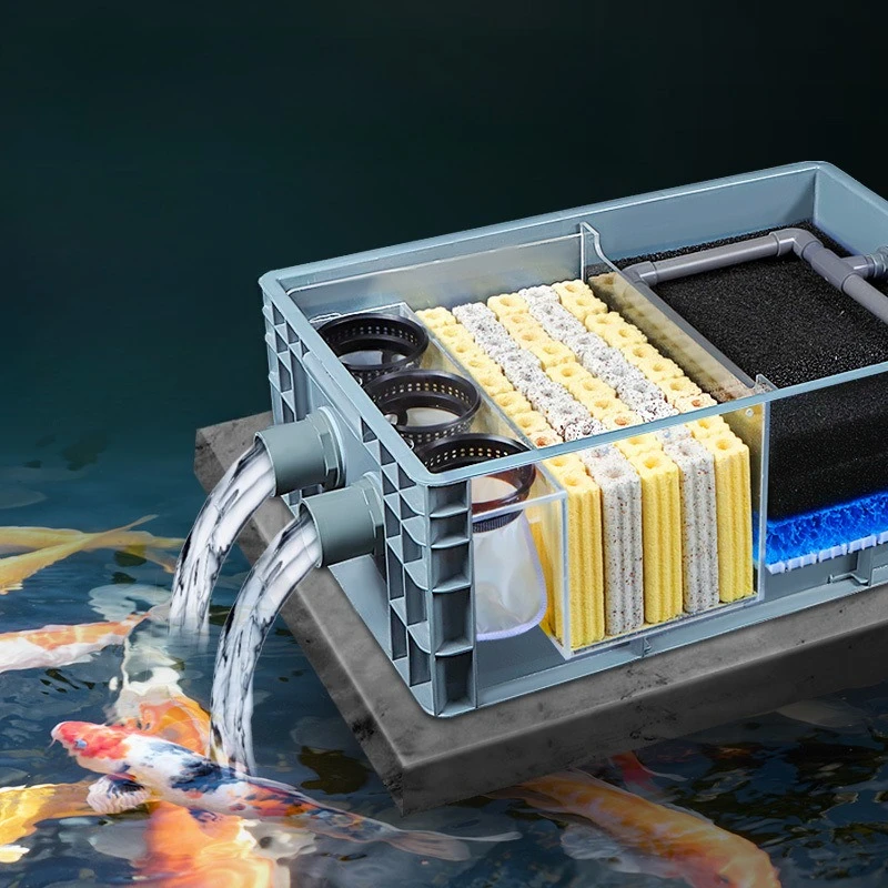 

Fish tank top filter Fish pond water circulation system Ecological water purification equipment turnover box Filter box