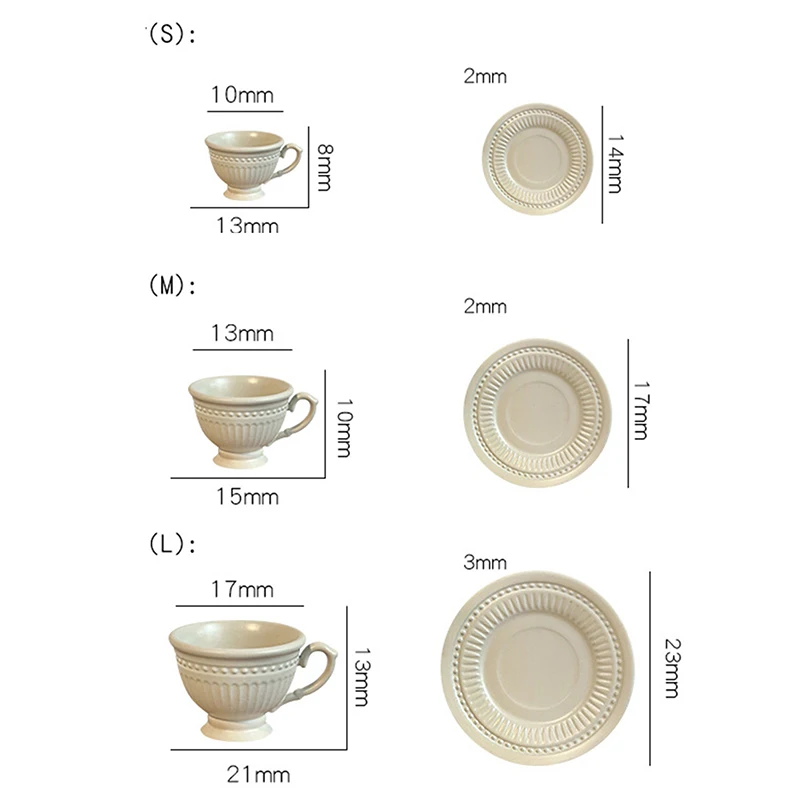 Conjunto de placa de copo de café francês, 2 peças, pequeno, luxuoso, casa de bonecas, mini modelo de móveis, acessórios diy, decoração de cena em miniatura