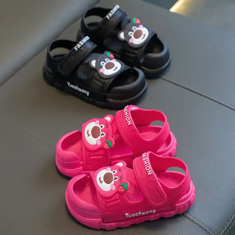 

Sandals Summer 2024 New Strawberry Bear Lotso Boys' Women's Middle And Small Girls' Soft Sole Sports Beach Children's Shoes