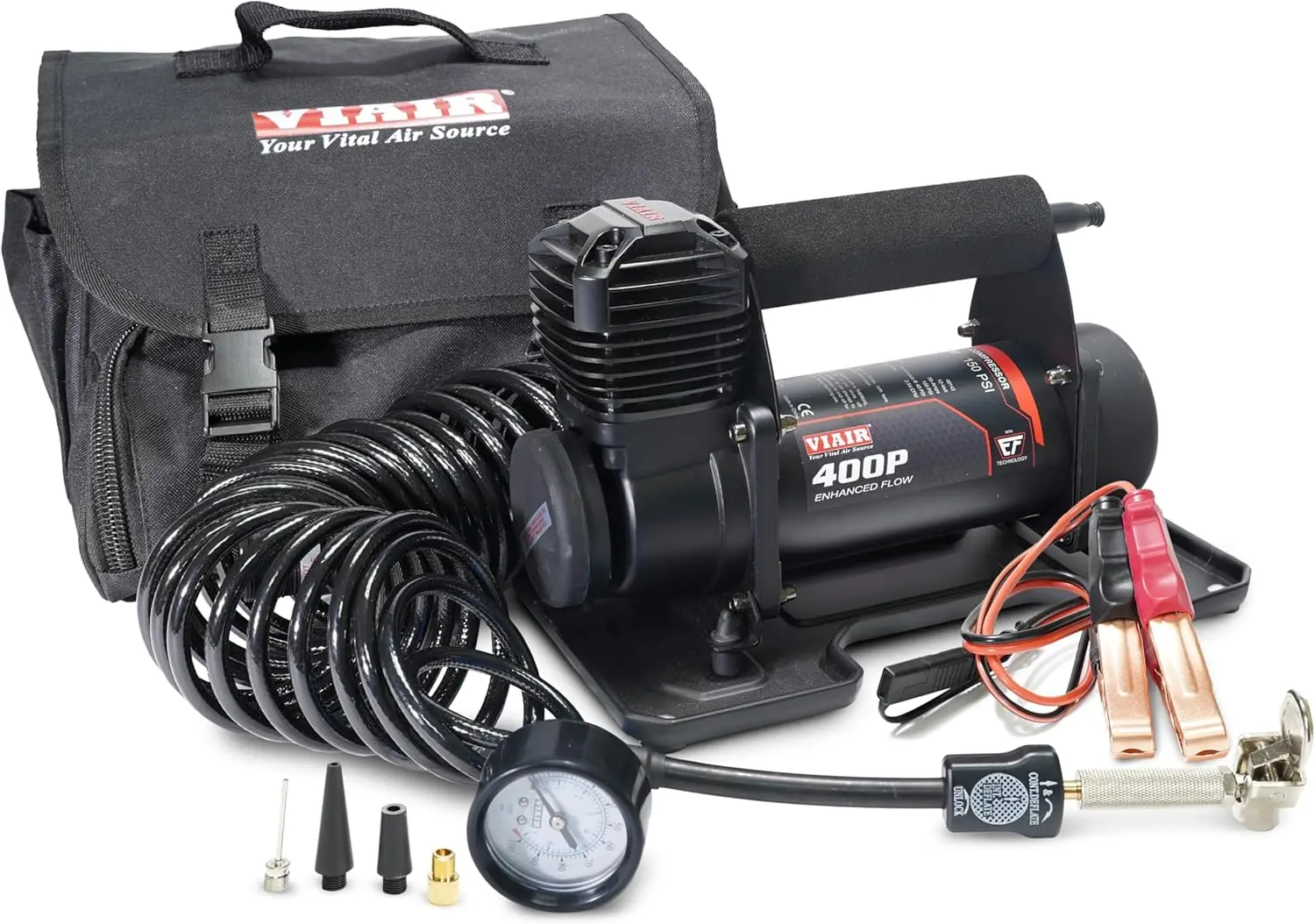 

Portable 12V Air Compressor for Trucks & SUVs, 150 PSI, Fast Tire Inflation Offroad