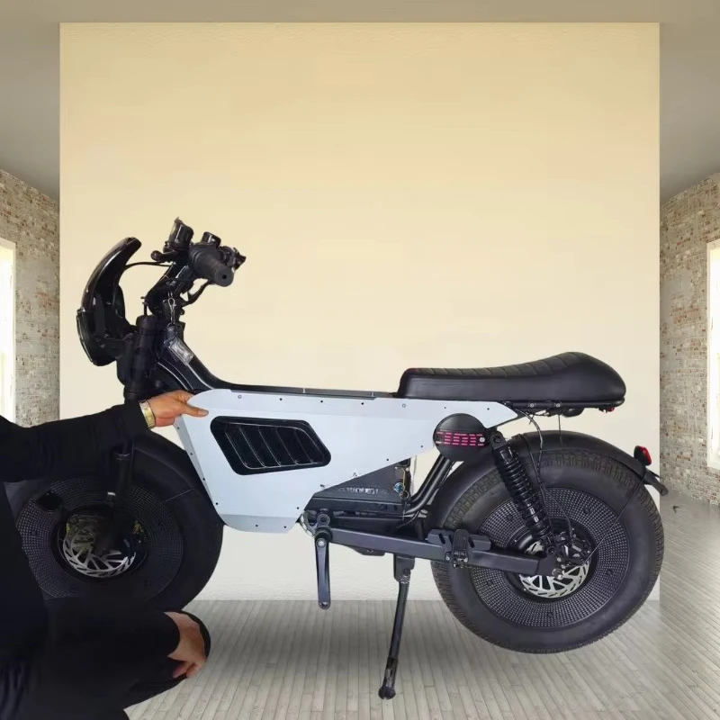 SK1 3000W 60V 50Ah Darth Vader electric motorcycle, customizable color LED lithium battery 2 wheels off-road full shock absorber