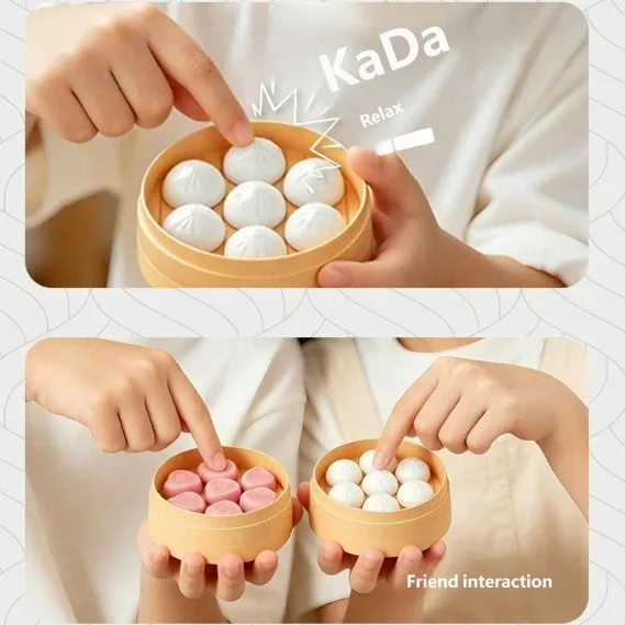Finger Button Stress Relief Simulation Egg Tray Steamed Buns Cookie Box Sensory Push Button Clicker Party Interactive Toys Gift - view 4