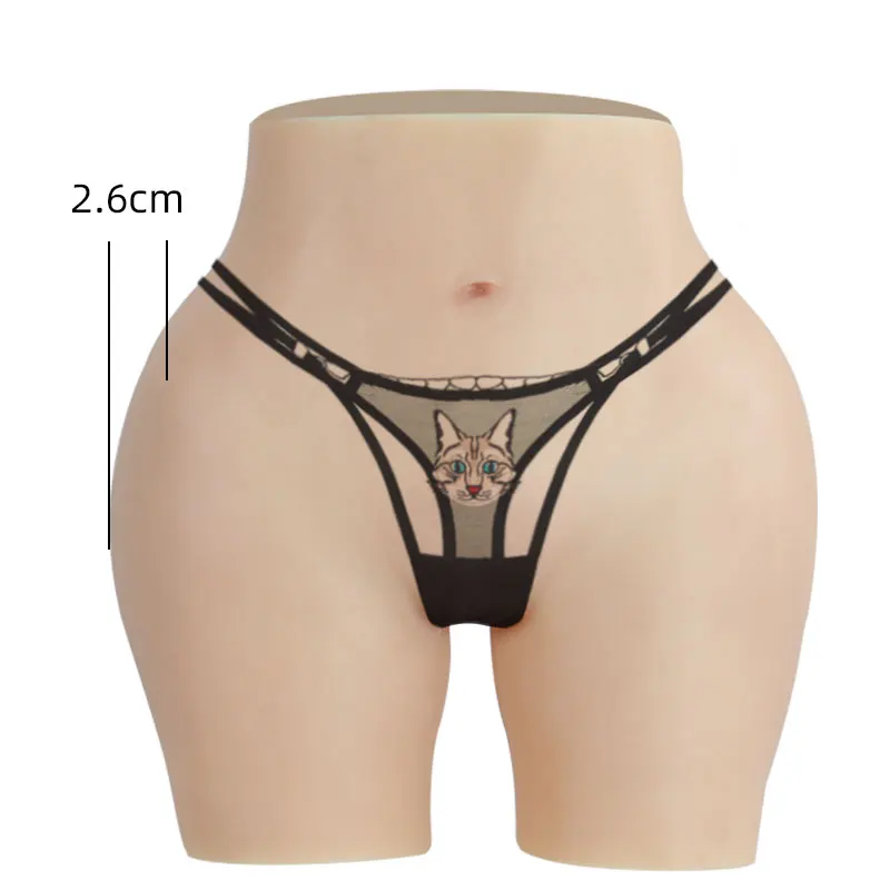 YUERUGOU Silicone Realistic Vagina Panty Shemale Crossdresser Pussy Pants Transgender Artificial Sex Fake Underwear Enhancer Hip