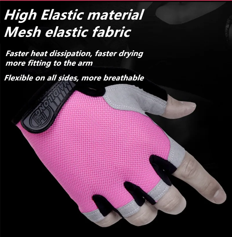 Men's And Women's Outdoor Cycling Climbing Fitness Semi-finger Breathable Non-slip Shock Absorbance Sports Gloves