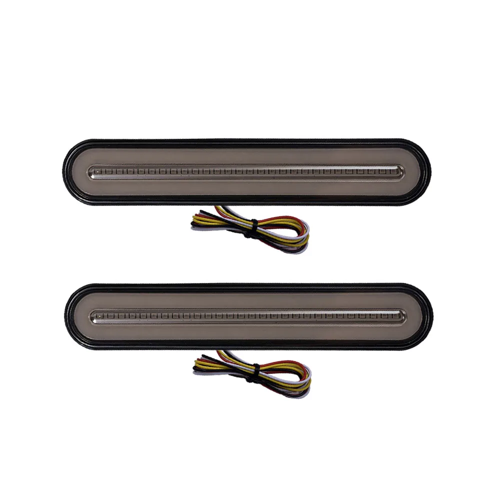 

1 пара 12 В-30 В светодиодных автомобильных задних фонарей, красный/желтый последовательный плавный светодиодный указатель поворота, задний фонарь, универсальный водонепроницаемый