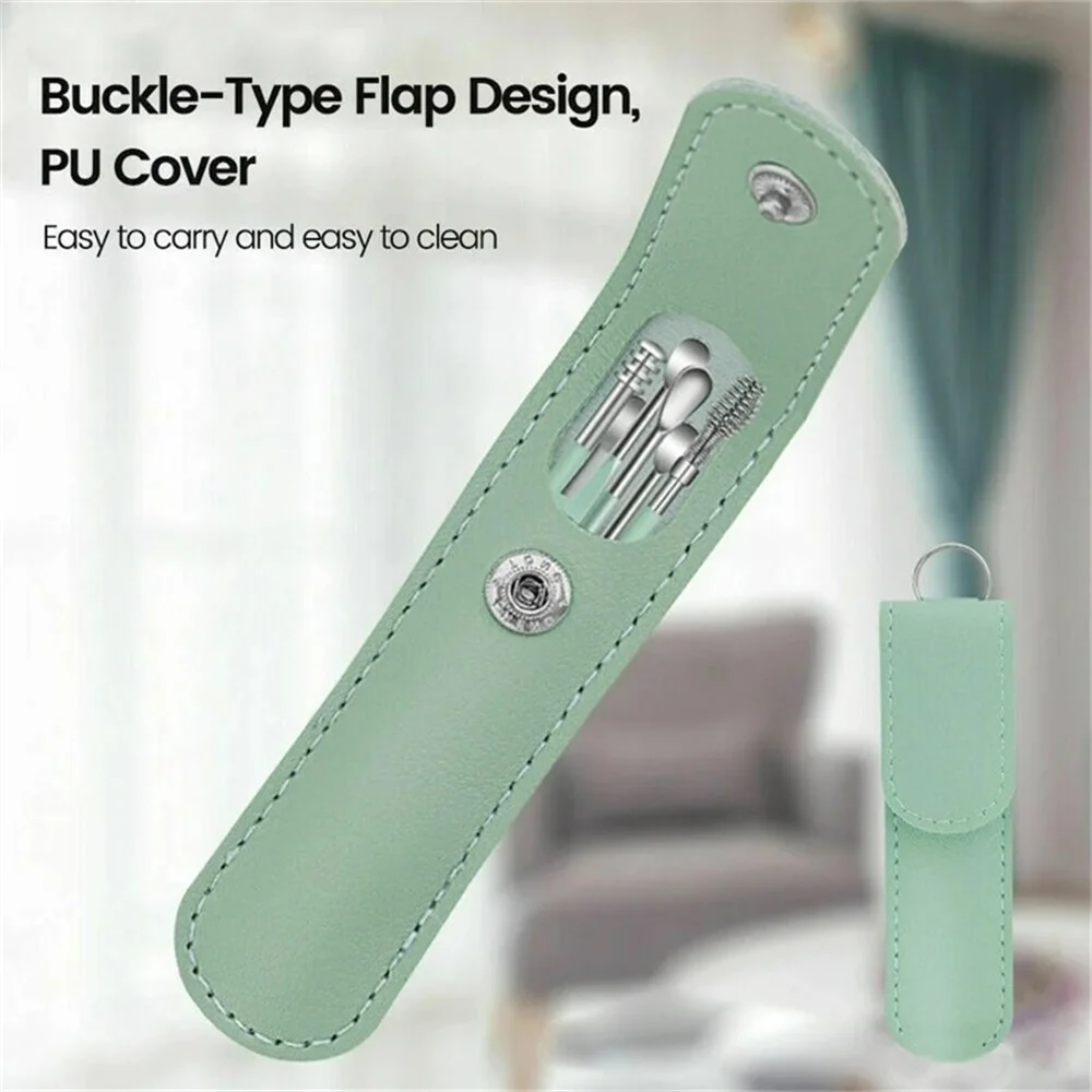 

6Pcs/set Ear Cleaner Wax Picker Earwax Removal Tool Earpick Wax Remover Curette Ear Pick Cleaner Kit Spoon Care Ear Clean Tool