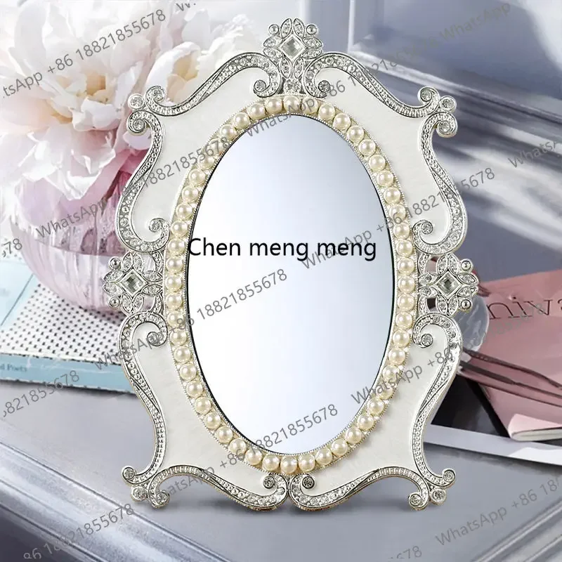 F150 European retro makeup princess mirror desktop desk countertop bedroom single-sided vanity mirror large