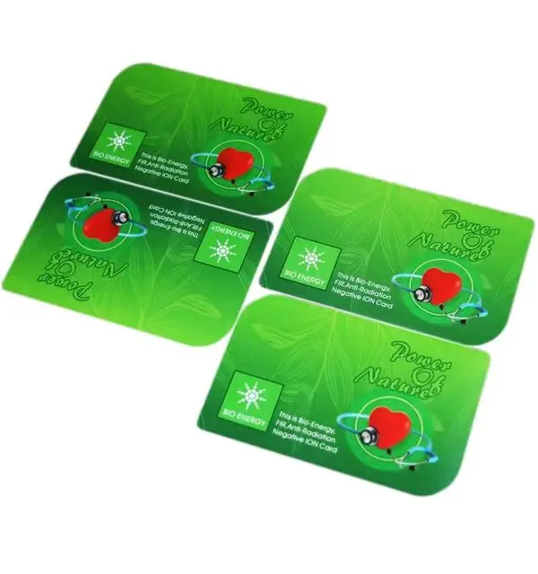 1pc Quantum Card Iones Tarjeta Cuantica Energia Card With Instruction Paper Green Color