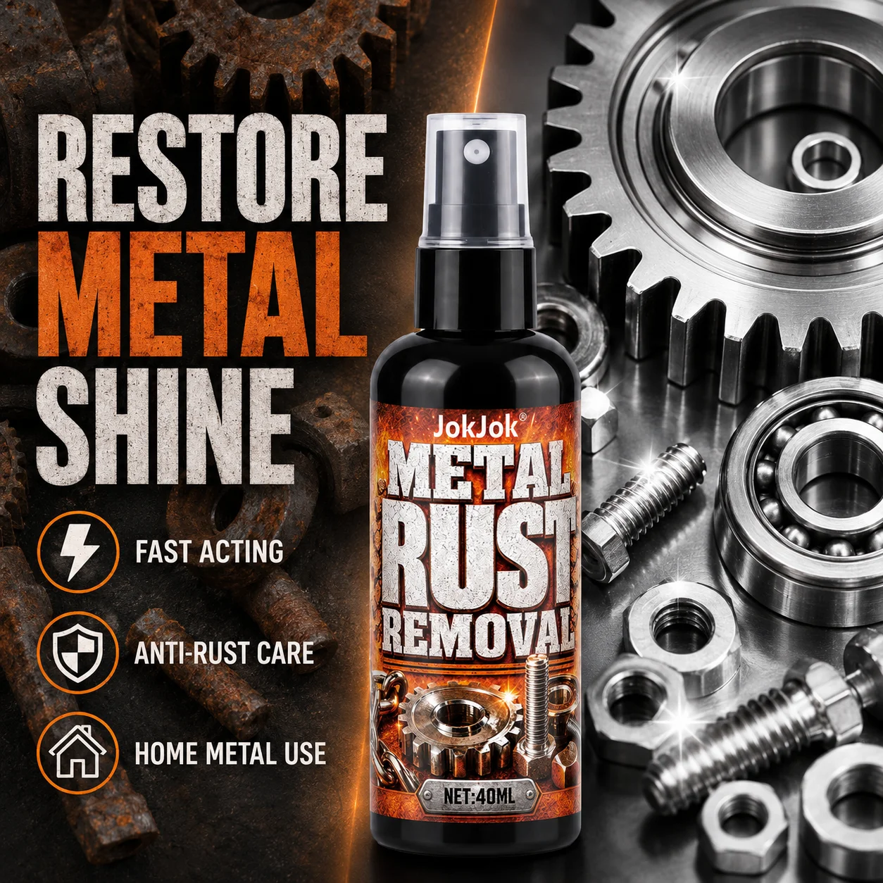 Car Rust Removal Spray Metal Car Detailing Spray Rust Dissolver Auto Polishing Care Anti-corrosion Car Body Rust Cleaning Spray