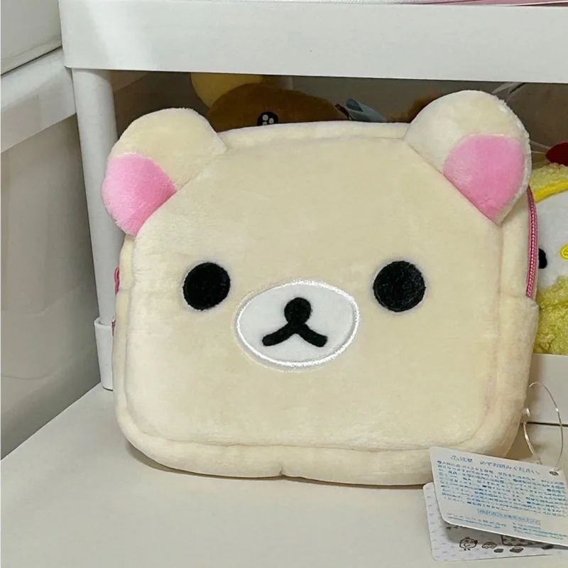 Rilakkuma Coin Purse Japanese-style Classic Storage Pouch Cute Little Bear Embroidered Zipper Coin Purse Stylish Animal Wallet