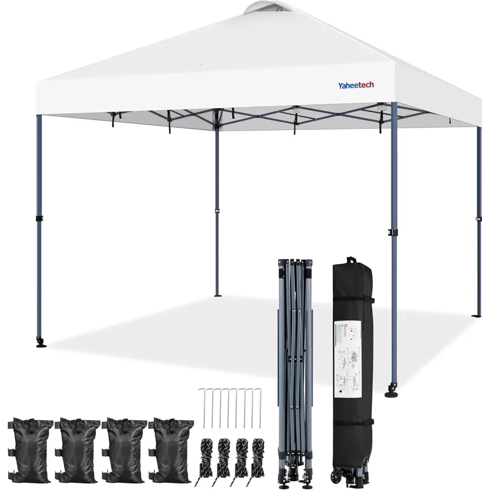 

Выдвижная палатка с навесом 12x12 с 2 встроенными колесами для мобильности, водонепроницаемости и тяжелых условий эксплуатации, мгновенное укрытие от солнца с сумкой для переноски, весом