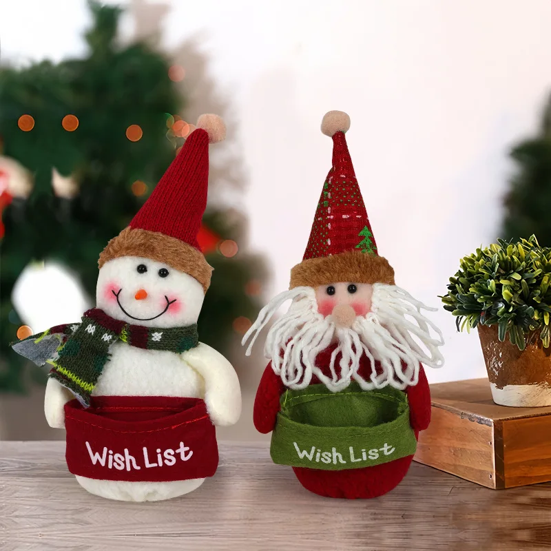 

Christmas Decor Set with Santa Snowman Figures, Festive Ornament for Holiday Home Party Decoration Creative Gift