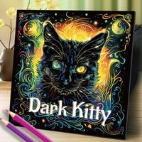 Art Coloring Book 20 Page Cartoon cat Adult Picture Book For Birthday Party Relieve Stress Kill Time Graffiti Painting Drawing