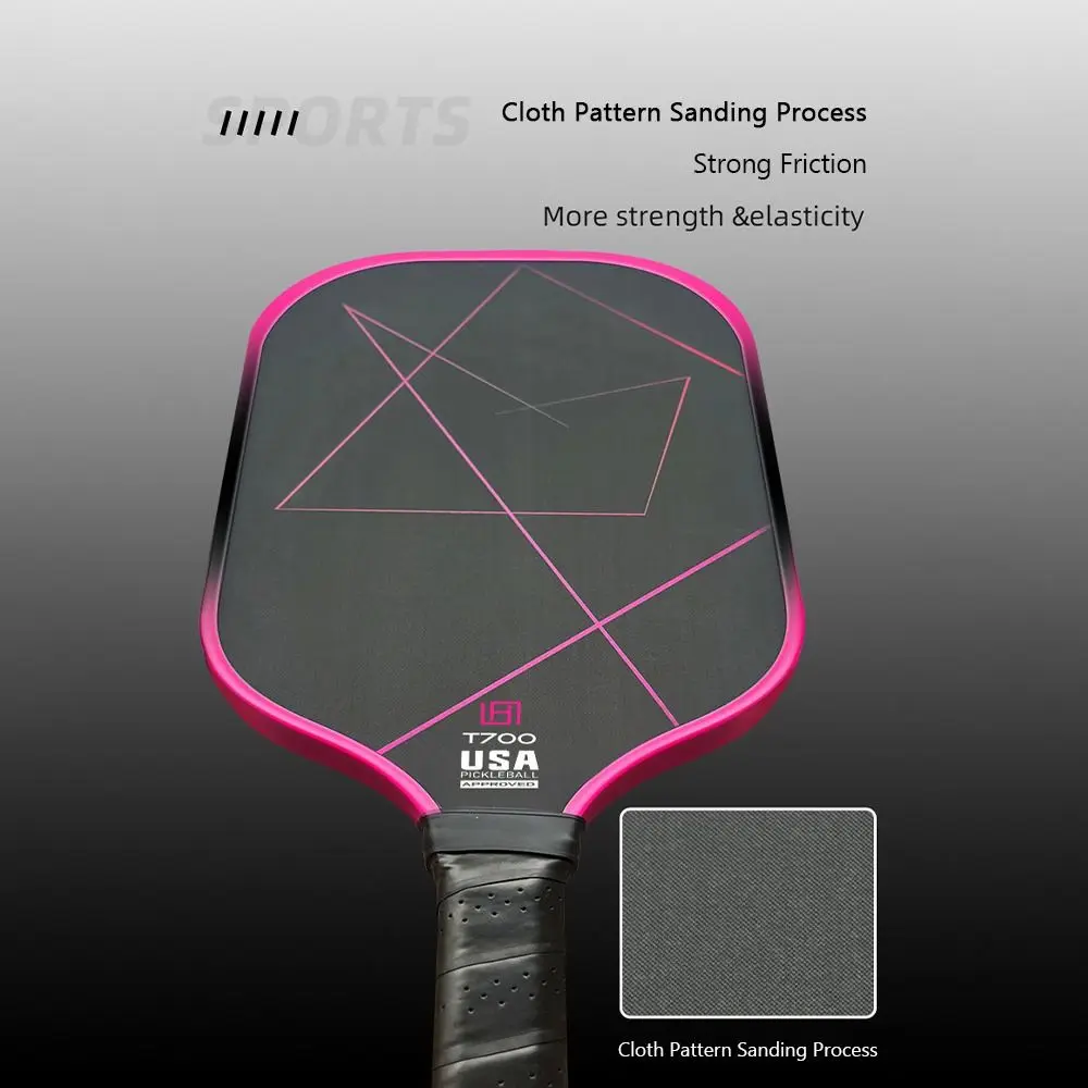 

T700 Carbon Fiber Pickleball Paddle Frosted Surface Anti-slip Handle Pickleball Rackets Lightweight High-quality