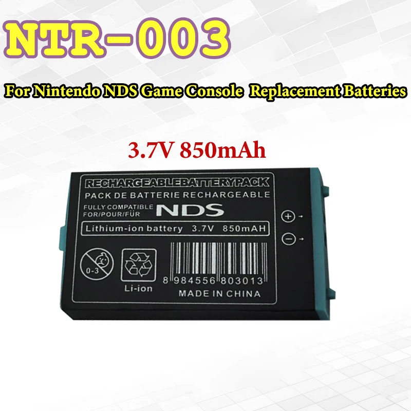 

NTR-003 NTR003 Battery 3.7V 850mAh Rechargeable Lithium Batteries for Nintendo NDS Game Console Replacement Batteries