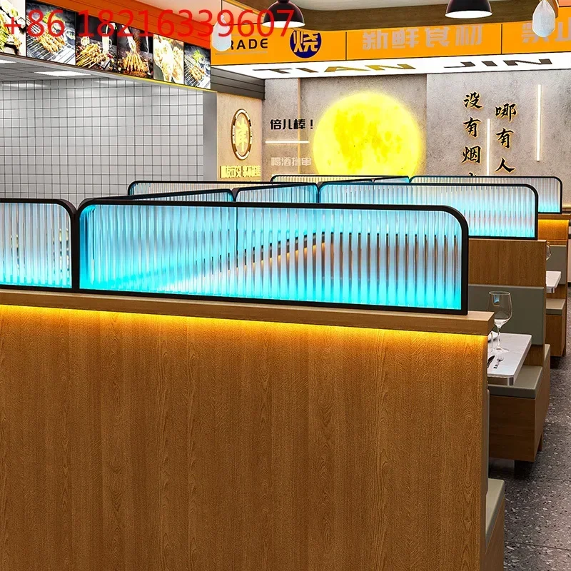 TAO Stainless steel Changhong glass partition creative restaurant booth metal low partition fence heightened decoration