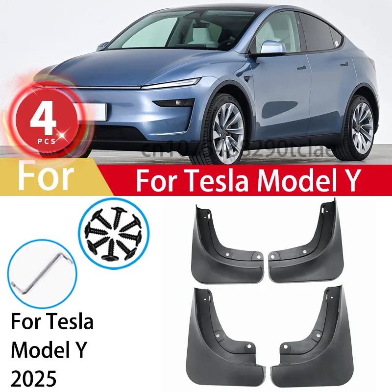 

For Tesla Model Y 2025 Mud Flaps Splash Guards MudFlaps Front Rear Fender Mudguards Car Accessories