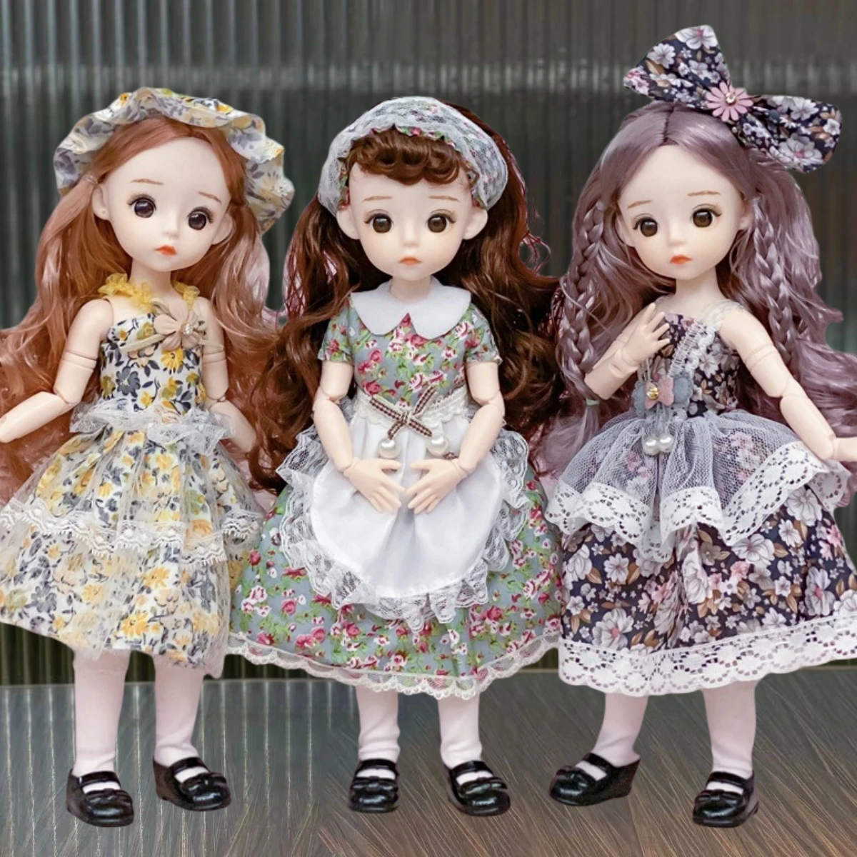 30cm Long Hair Doll 1/6 BJD Sweet Doll Dress Up Princess Girl Toy Christmas Gift Birthday Surprise