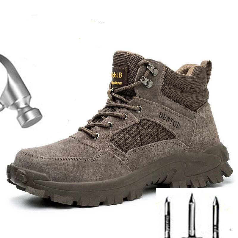 Labor protection shoes anti-smash anti-puncture steel head winter protection steel plate welder safety work combat boots M1118