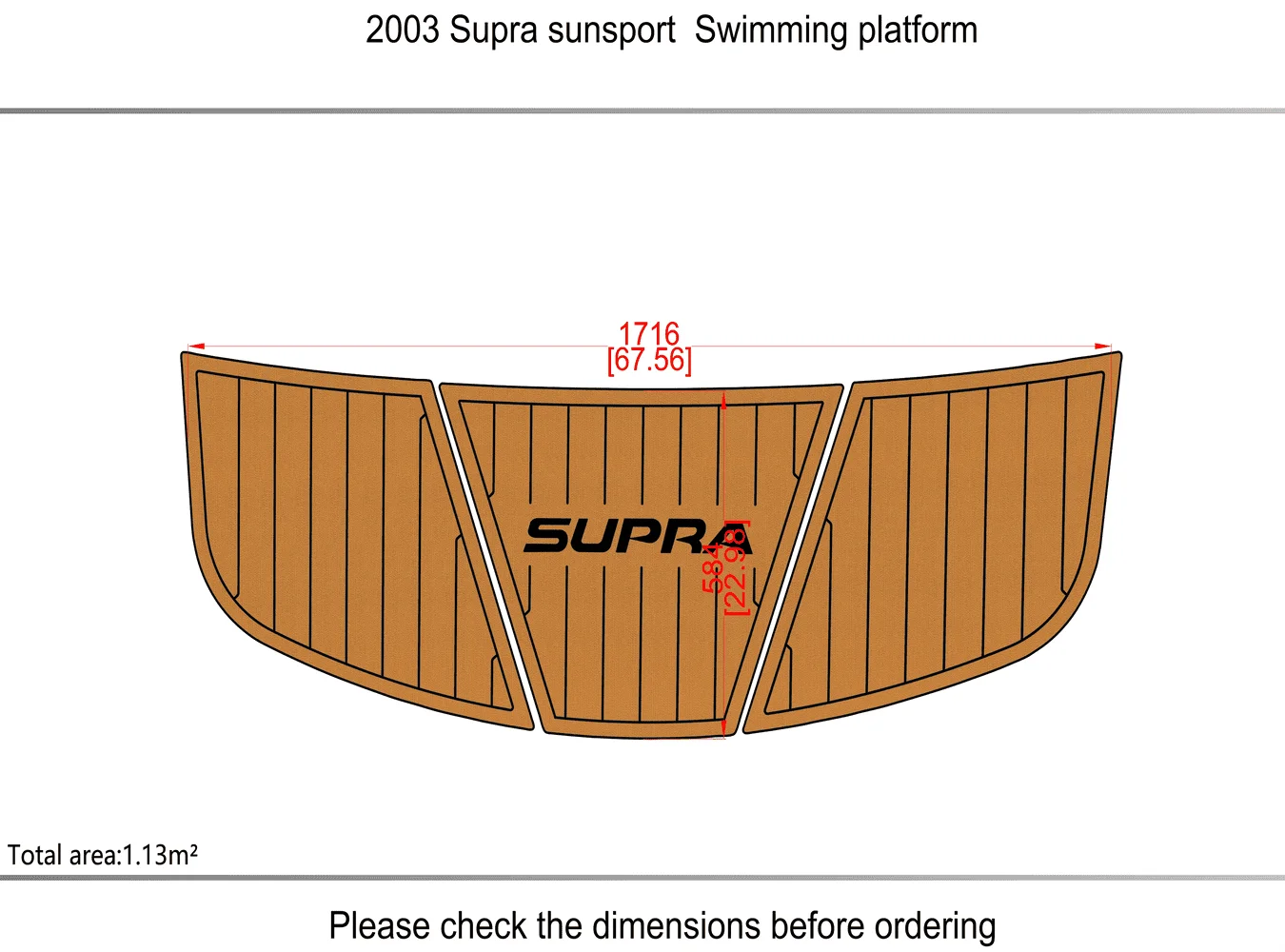 

2003 Supra Sunsport 1/4 дюйма, 6 мм, пена EVA, нескользящий ПВХ, настил из тикового дерева, морской коврик,...ek, водный ковер, морской пол