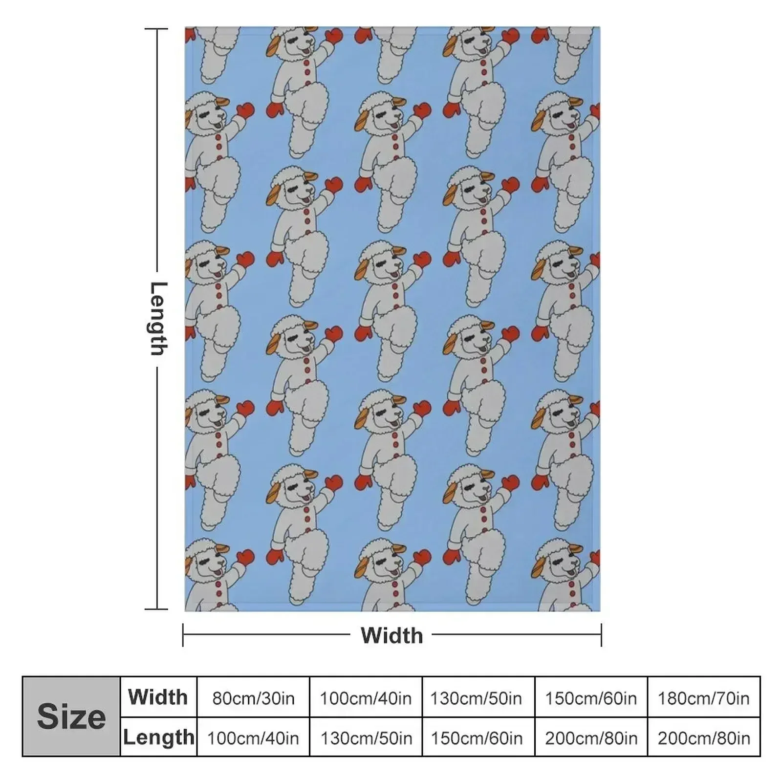 Lambchop dancing fan art Throw Blanket couch cozy soft plush fuzzy picnic outdoor blanket