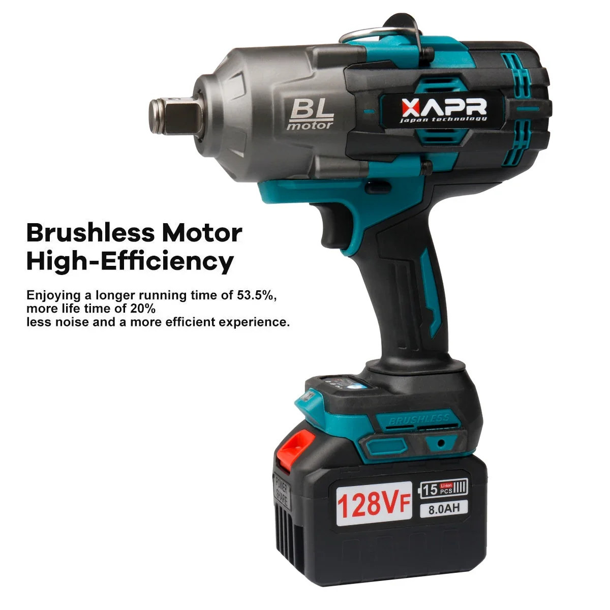 High torque cordless 21v electric brushless motor lithium battery-powered 3/4 impact wrench heavy duty for cars