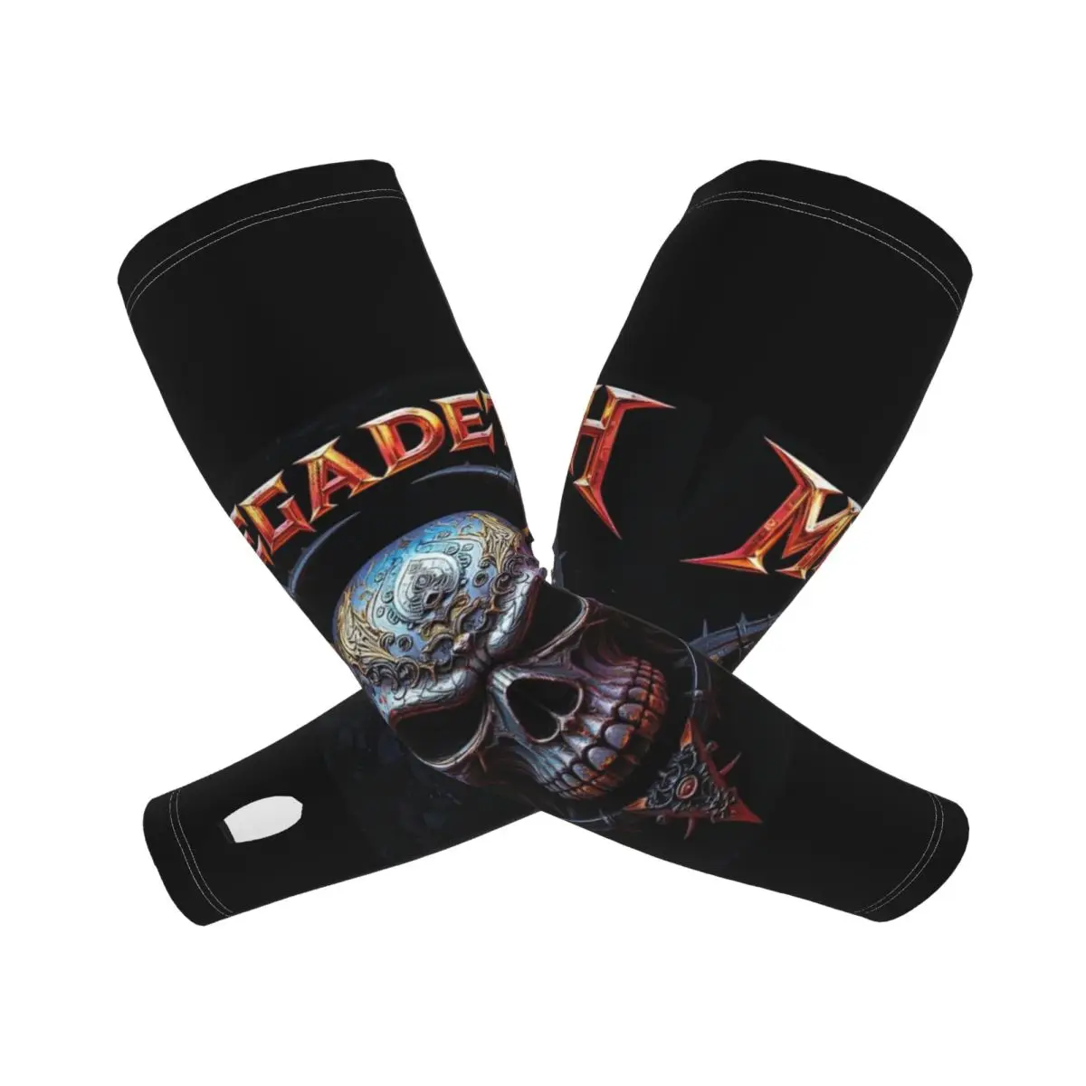 Megadeths Rock Heavy Metal Band Outdoor Arm Sleeves Sun UV Protection Cover Summer Ice Silk Cycling Tattoo Sleeves