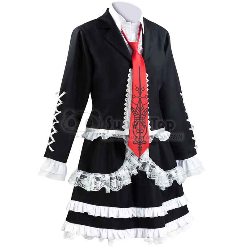 Danganronpa Celestia Ludenberg Cosplay Costume Dark Gothic Lolita Lace Skirt Set Yasuhiro Taeko Women Halloween Costume Outfit