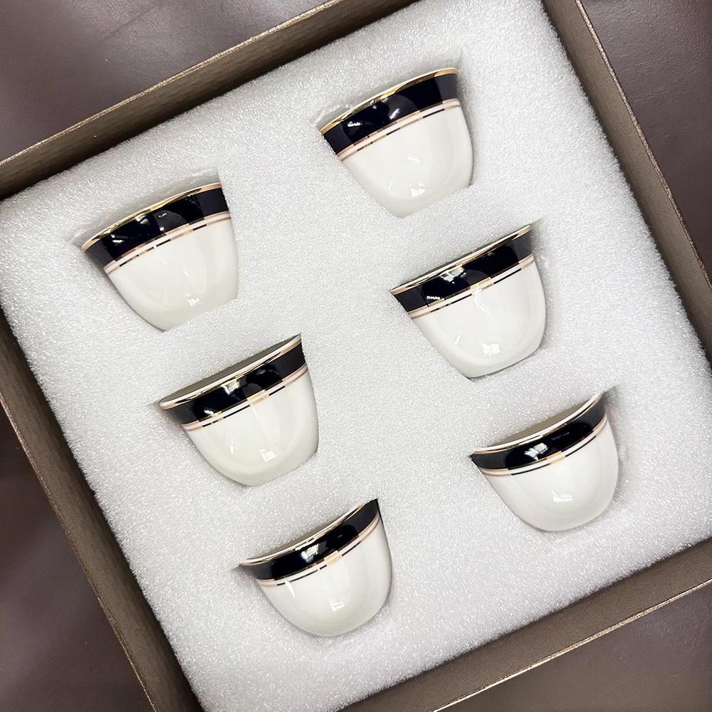 6 Cups 6 Dishes 80 Ml Elegant Retro Girl Face Bone China Exquisite Coffee Espresso Cup Mug Mugs Coffee Cups Kawaii Cup