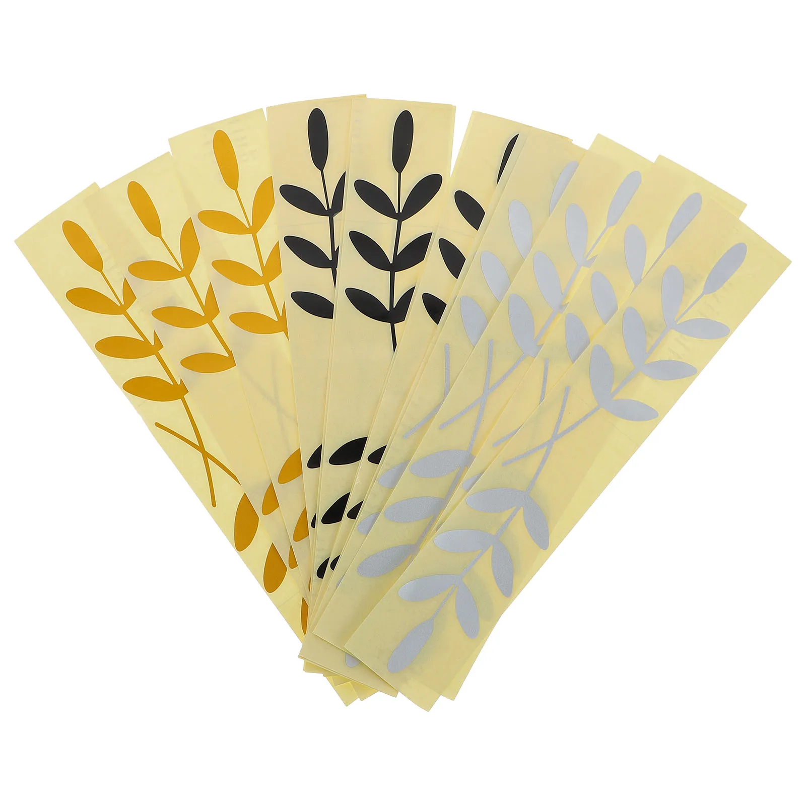 

15 Pcs Reflective Stickers Mailbox Numbers Waterproof Heat Resistant Leaf Pattern Decor Decals for Mailbox Door Car Outdoor