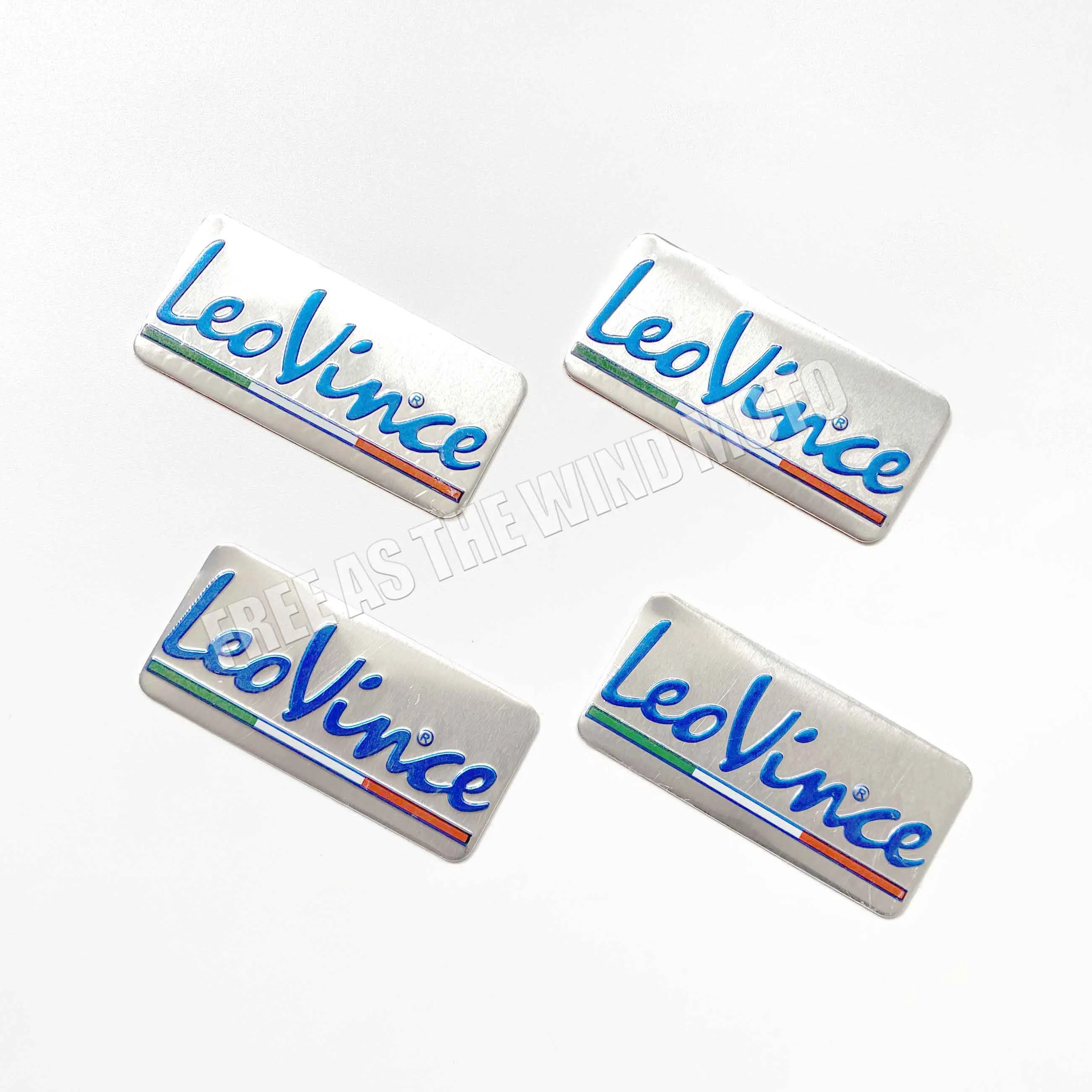 3D Aluminum Alloy Leovince Motocycle Exhaust Pipe Logo Sticker High Temperature Resistance Waterproof Moto Exhaust Pipe Decal