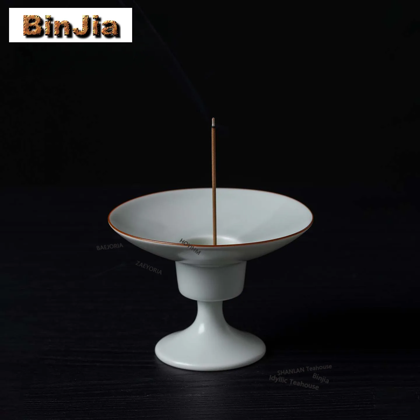 Misty Blue Incense Holder Diffuser Incense Burners Meditation Scented Aromatic Candles Censer Chinese Tea Set Accessories Craft