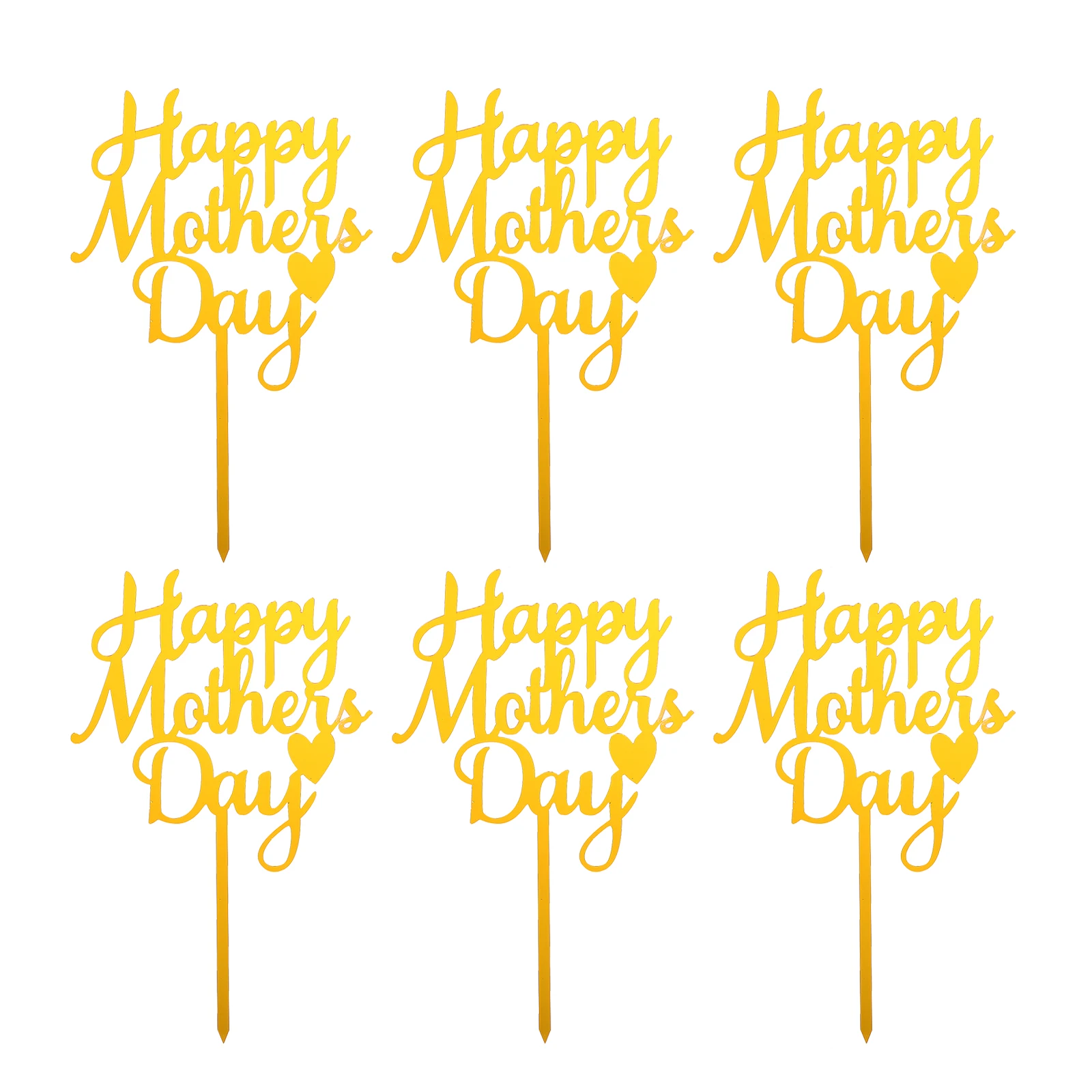 

20pcs Cake Decoration Insert Acrylic Reusable Mother's Day Party Dessert Pick Cupcake Dad Cake Toppers Food Decorations