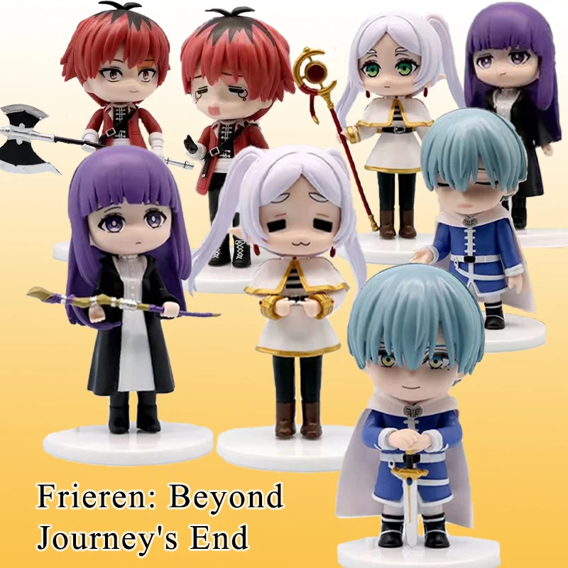 8pcs FuRyu Noodle Stopper Sousou no Frieren Anime Girl Figure Frieren Beyond Journey's End Action Figure Collectible Model Toys