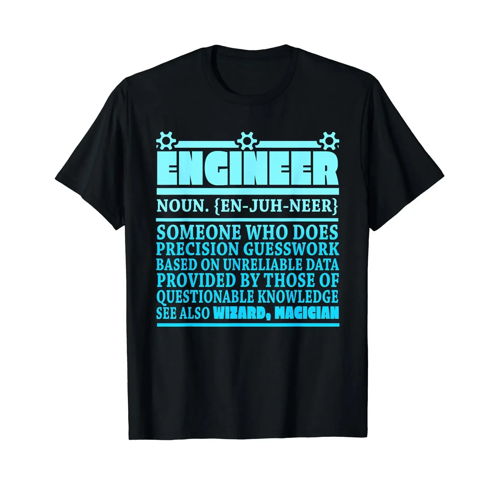 Engineer Precision Guesswork See Wizard Magician T Shirt vintage Washed Slightly Stretched graphic Soft Comfortable streetwear