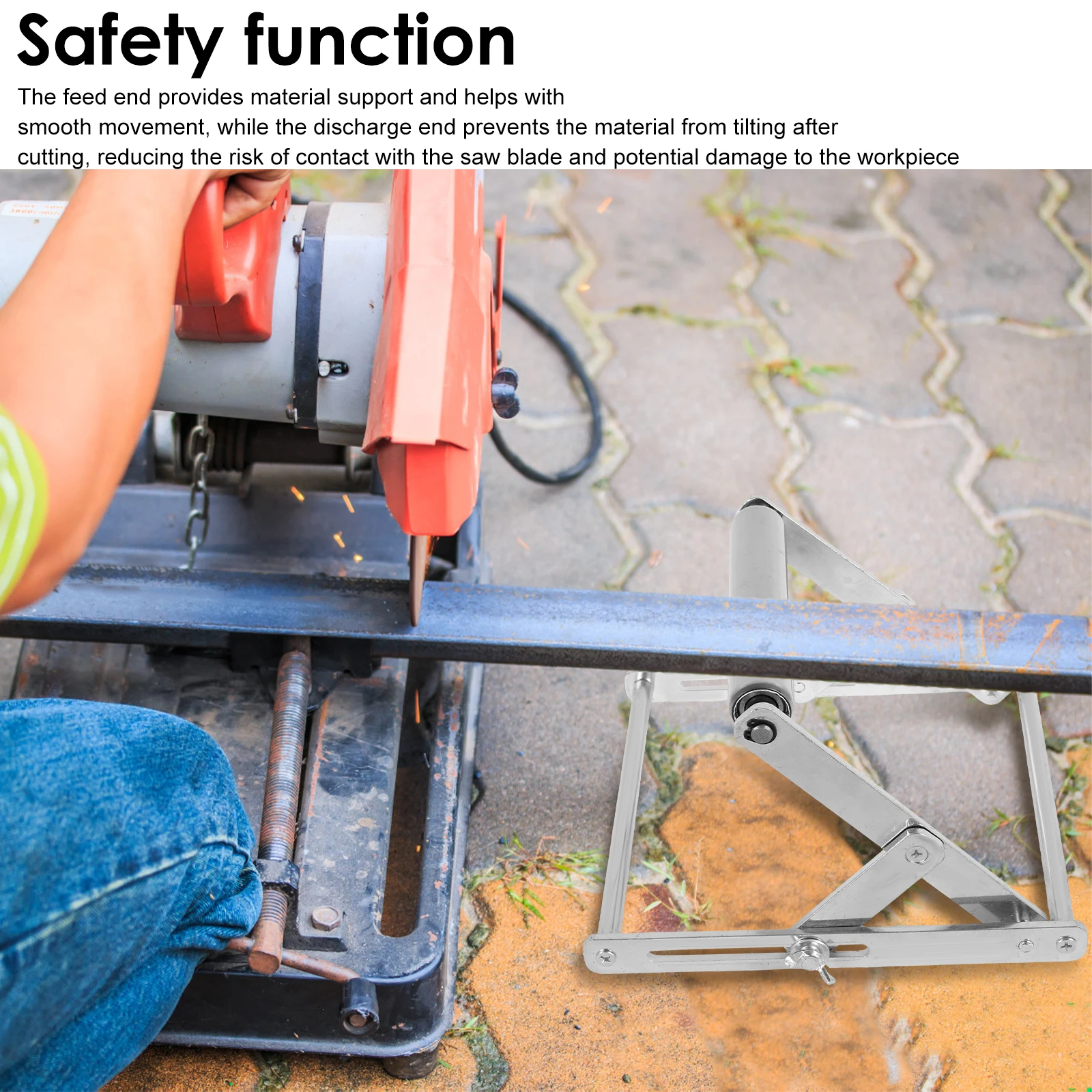 โต๊ะเลื่อยขาตั้งรองรับเครื่องตัดแบบปรับได้สิ่งที่แนบมารองรับกรอบตาราง 2.17-5.91 นิ้วเครื่องตัดวัสดุผู้ถือ