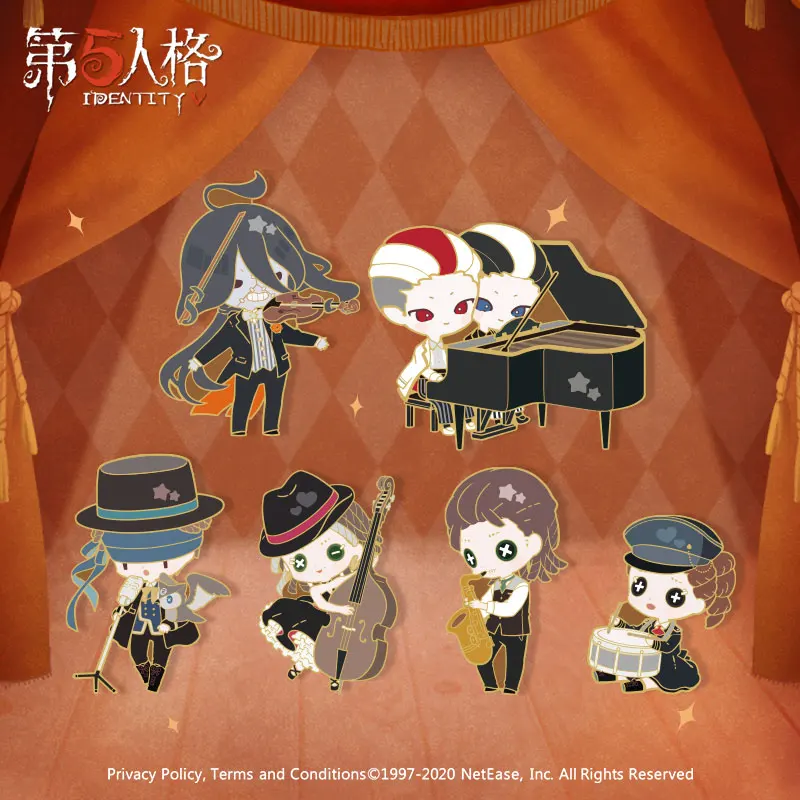 

NEW Game Identity V Jazz Night Series Metal Badge Button Cute Bedge Brooch Pin Matha Behamfil Naib Eli Clark Demi Bourbon