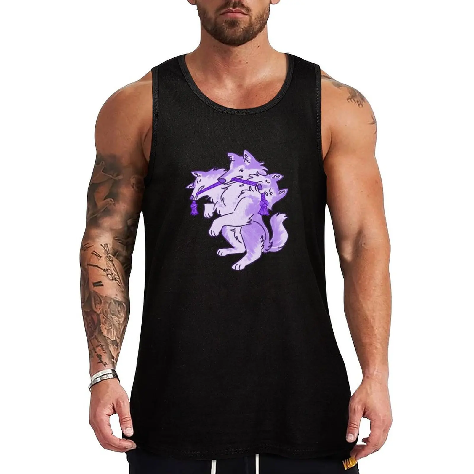 

Playtime with Cerberus Tank Top Classic Basic Tank Top Solid Color Everyday Wear
