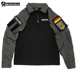 Tactical G3 Pullover Mens Multi Pocket Wear-resistant Outdoor Combat Top Stand Collar Color Blocking Half Zipper Hunting Suit