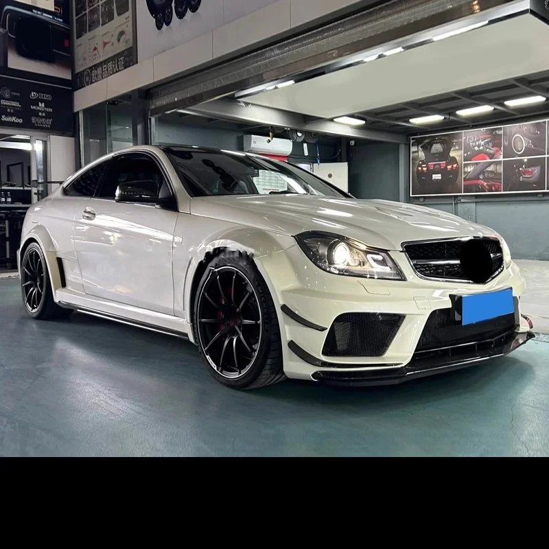 

Body kit for Mercedes Benz W204 C63 2008-2013 Modified Front Rear Bumper Eyebrow Side skirt Fender Auto parts