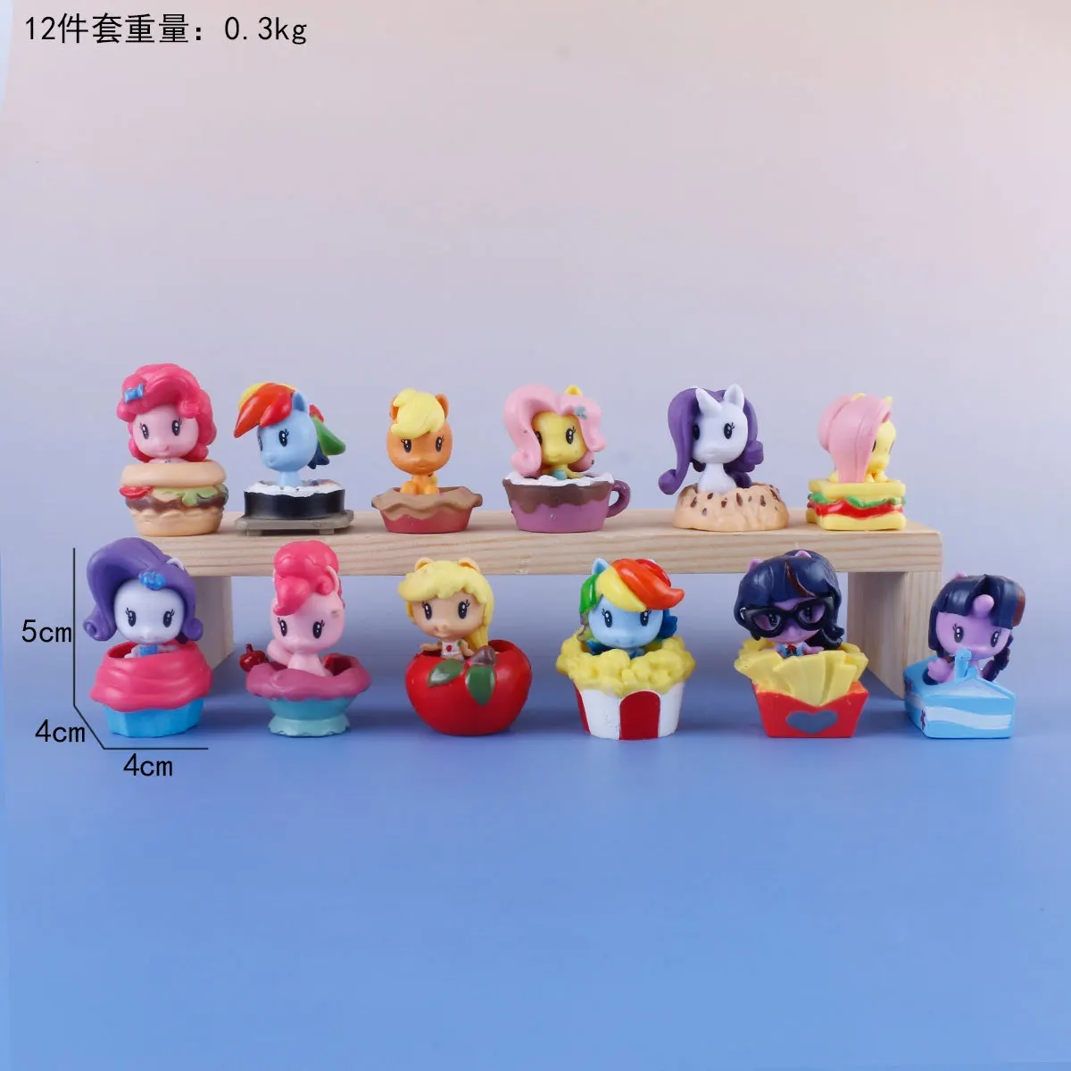 7cm Rainbow Pony Anime Figures Purple Joy Universe Princess Unicorn Dolls Cake Topper Desktop Decor   Cartoon Collection Toy - view 5