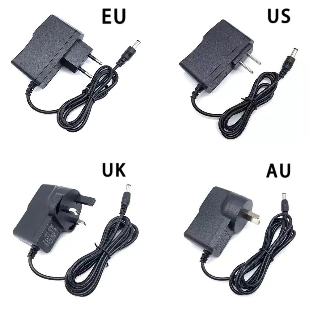 AC DC 5V 2A 2000MA 5.5mm * 2.1mm Adattatore di Alimentazione EU US UK AU PLUG 100V-240V 220V 5V Convertitore Adattatore di Alimentazione per CCTV LED