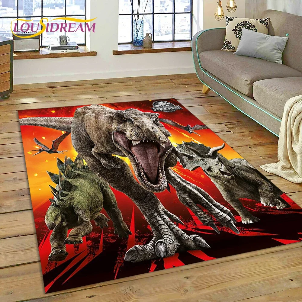 Cartoon Jurassic Park Dinosaur Dino dywanik do sypialni salon domowa dekoracja sofy, gra dla dzieci duży wystrój mata podłogowa