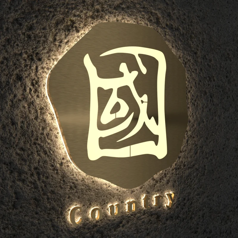 Custom Made Outdoor Achtergrondverlichting Gold Rvs Led Letters, Back Lit Winkel Business Logo Uithangbord