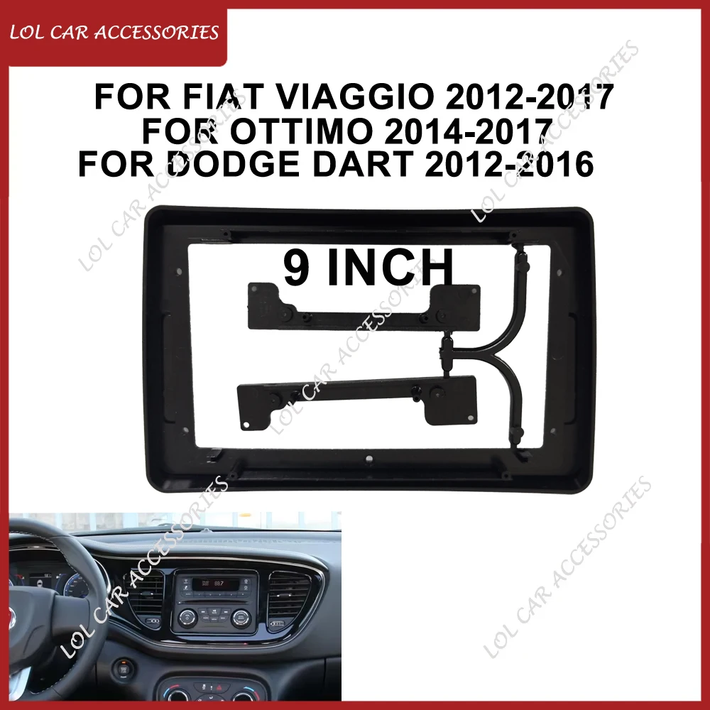 9 Inch For FIAT Viaggio Ottimo 2012-2017 Car Radio Stereo GPS MP5 Android Player 2 Din Head Unit Fascia Dash Panel Frame