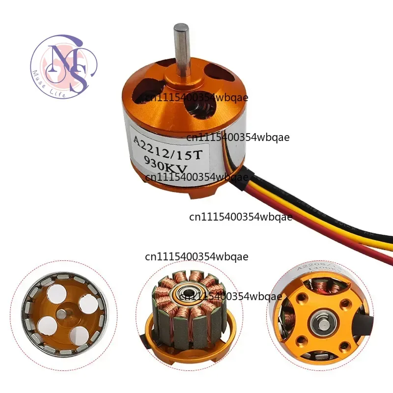 ZOCI-A2212 RC Brushless Motor, 1Pcs KV930 1000 1400 2200 2450 for Aeromodelling Quadcopter