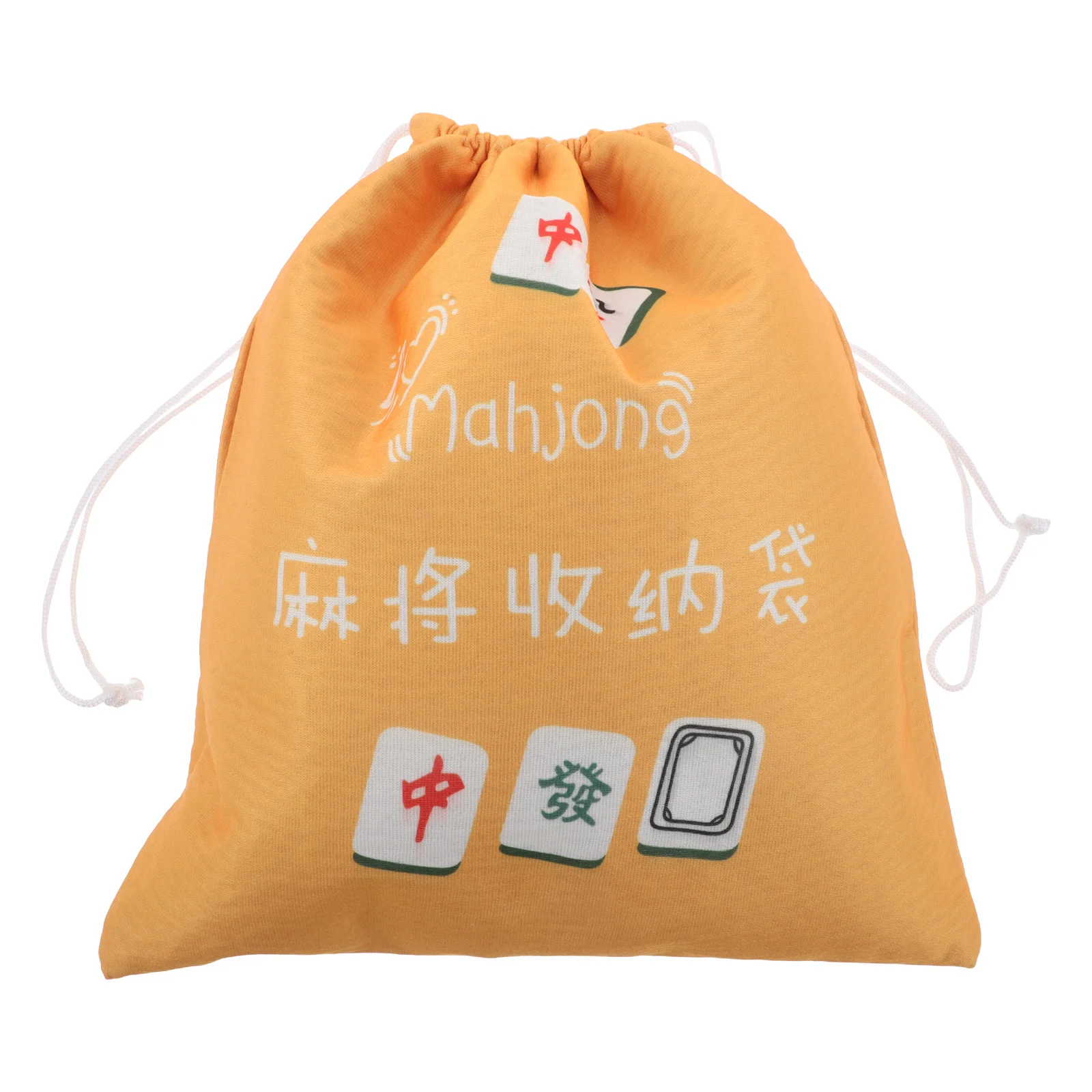 

Mahjong Storage Pouch Large Fabric Drawstring Organizer Bag Portable Mahjong Tile Holder Travel Board Game Storage Container