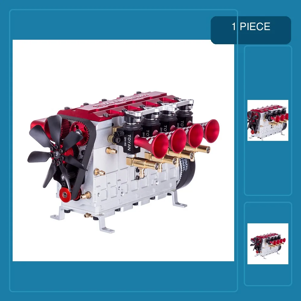 TOYAN FS L400  Inline Four Cylinder 14cc  Four Stroke Engine Model Displacement Water-cooled Engine Model Kit RC Car Toy