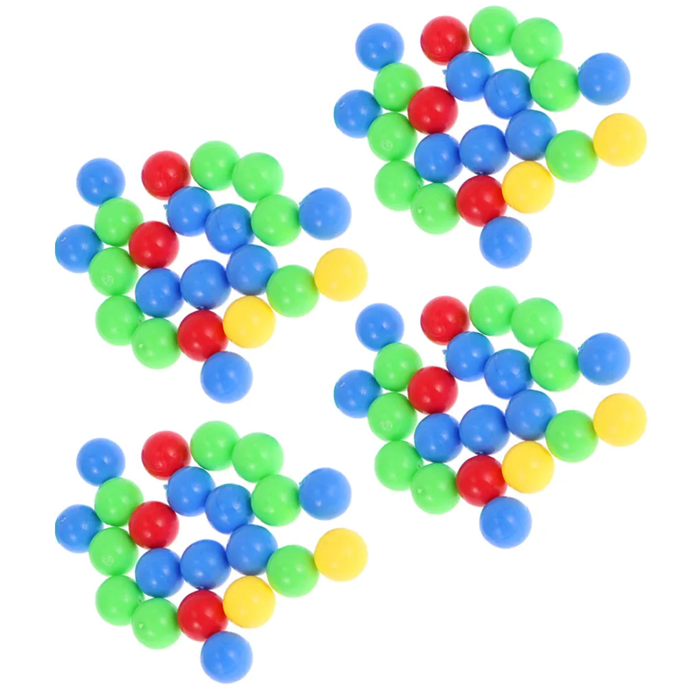 

4 Bags Educational Board Game Beads Replacement Colorful Game Marbles Parent Play Table Football Hand Eye Coordination