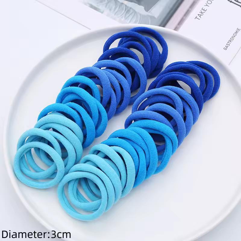 50pcs Black Elastic Hair Band Leagues Ties Colets Scrunchies Springs Gum Accessory For Girl Women No Damage Pigtails Holder Set - Image 28